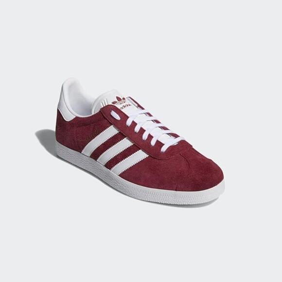 NWT  adidas mens Gazelle Shoes Collegiate Burgundy/White/Gold Metallic 12